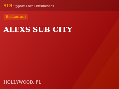 ALEXS SUB CITY — Restaurant in HOLLYWOOD, FL