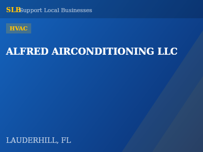 ALFRED AIRCONDITIONING LLC — HVAC in LAUDERHILL, FL