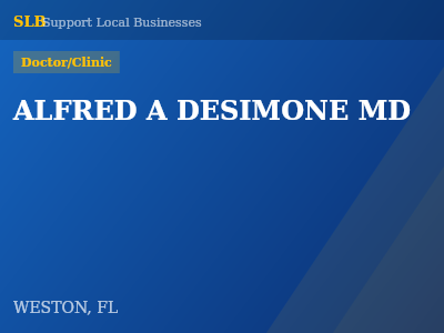 ALFRED A DESIMONE MD — Doctor/Clinic in WESTON, FL