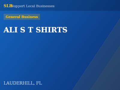 ALI S T SHIRTS — General Business in LAUDERHILL, FL