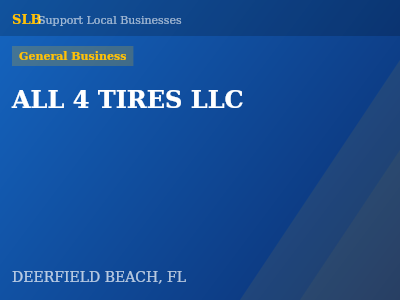 ALL 4 TIRES LLC — General Business in DEERFIELD BEACH, FL