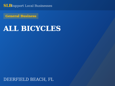ALL BICYCLES — General Business in DEERFIELD BEACH, FL