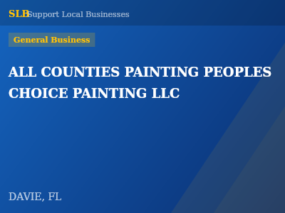 ALL COUNTIES PAINTING PEOPLES CHOICE PAINTING LLC — General Business in DAVIE, FL