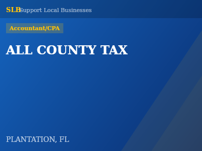 ALL COUNTY TAX — Accountant/CPA in PLANTATION, FL