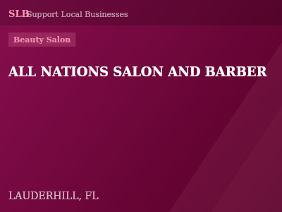 ALL NATIONS SALON AND BARBER — Beauty Salon in LAUDERHILL, FL