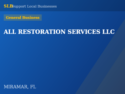 ALL RESTORATION SERVICES LLC — General Business in MIRAMAR, FL