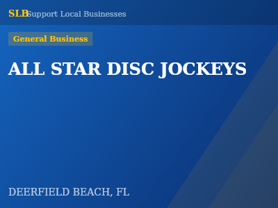 ALL STAR DISC JOCKEYS — General Business in DEERFIELD BEACH, FL