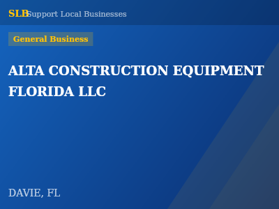 ALTA CONSTRUCTION EQUIPMENT FLORIDA LLC — General Business in DAVIE, FL
