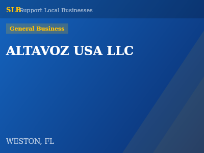 ALTAVOZ USA LLC — General Business in WESTON, FL