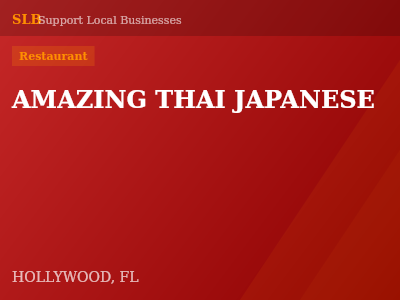 AMAZING THAI JAPANESE — Restaurant in HOLLYWOOD, FL