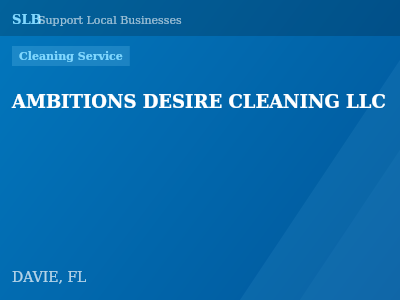AMBITIONS DESIRE CLEANING LLC — Cleaning Service in DAVIE, FL
