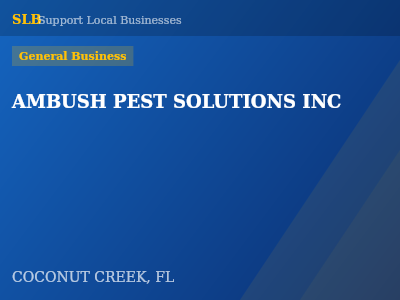 AMBUSH PEST SOLUTIONS INC — General Business in COCONUT CREEK, FL