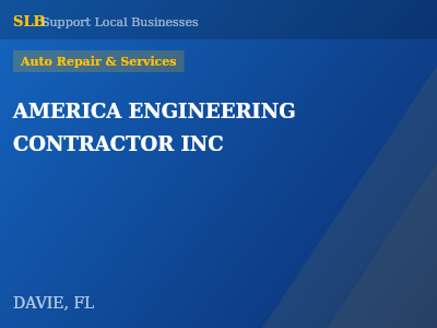 AMERICA ENGINEERING CONTRACTOR INC — Auto Repair & Services in DAVIE, FL
