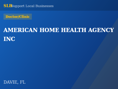 AMERICAN HOME HEALTH AGENCY INC — Doctor/Clinic in DAVIE, FL