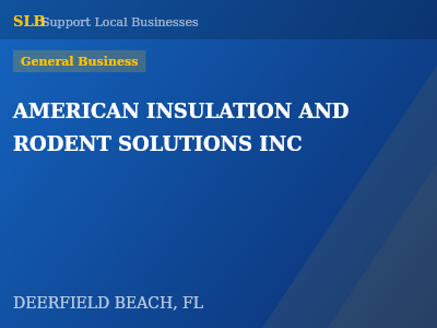 AMERICAN INSULATION AND RODENT SOLUTIONS INC — General Business in DEERFIELD BEACH, FL