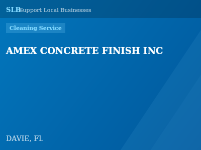 AMEX CONCRETE FINISH INC — Cleaning Service in DAVIE, FL