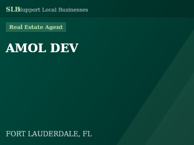 AMOL DEV — Real Estate Agent in FORT LAUDERDALE, FL