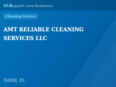 AMT RELIABLE CLEANING SERVICES LLC — Cleaning Service in DAVIE, FL