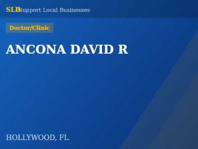 ANCONA DAVID R — Doctor/Clinic in HOLLYWOOD, FL