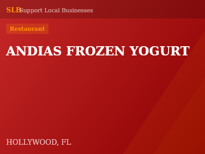 ANDIAS FROZEN YOGURT — Restaurant in HOLLYWOOD, FL