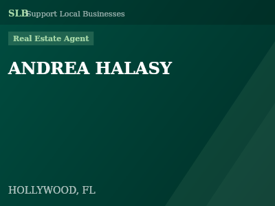 ANDREA HALASY — Real Estate Agent in HOLLYWOOD, FL