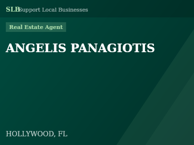 ANGELIS PANAGIOTIS — Real Estate Agent in HOLLYWOOD, FL