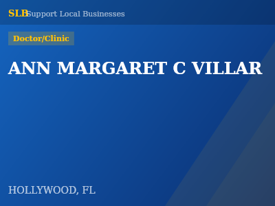 ANN MARGARET C VILLAR — Doctor/Clinic in HOLLYWOOD, FL