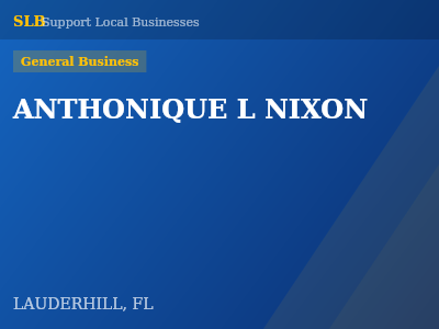 ANTHONIQUE L NIXON — General Business in LAUDERHILL, FL