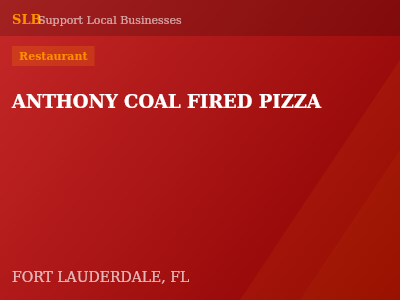 ANTHONY COAL FIRED PIZZA — Restaurant in FORT LAUDERDALE, FL