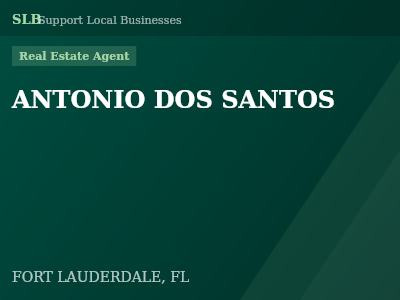 ANTONIO DOS SANTOS — Real Estate Agent in FORT LAUDERDALE, FL