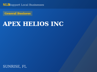 APEX HELIOS INC — General Business in SUNRISE, FL