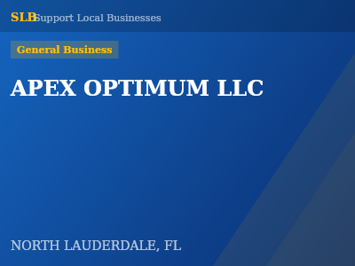 APEX OPTIMUM LLC — General Business in NORTH LAUDERDALE, FL