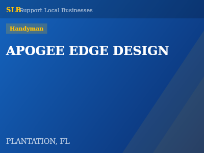 APOGEE EDGE DESIGN — Handyman in PLANTATION, FL