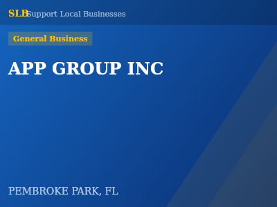 APP GROUP INC — General Business in PEMBROKE PARK, FL