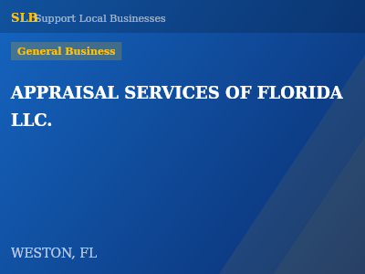 APPRAISAL SERVICES OF FLORIDA LLC. — General Business in WESTON, FL