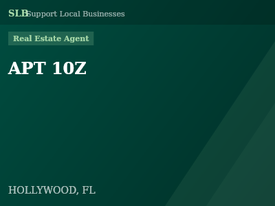 APT 10Z — Real Estate Agent in HOLLYWOOD, FL