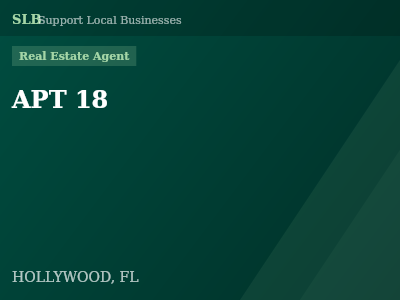 APT 18 — Real Estate Agent in HOLLYWOOD, FL