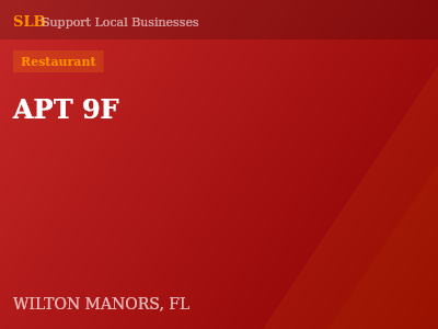 APT 9F — Restaurant in WILTON MANORS, FL