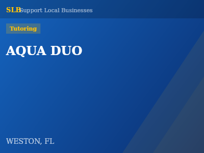 AQUA DUO — Tutoring in WESTON, FL