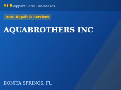 AQUABROTHERS INC — Auto Repair & Services in BONITA SPRINGS, FL
