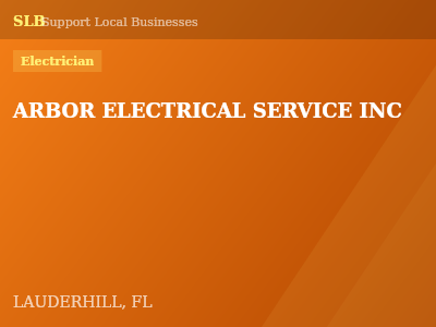 ARBOR ELECTRICAL SERVICE INC — Electrician in LAUDERHILL, FL