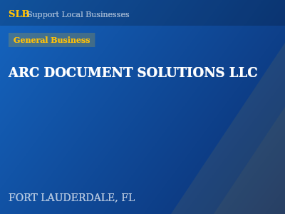 ARC DOCUMENT SOLUTIONS LLC — General Business in FORT LAUDERDALE, FL