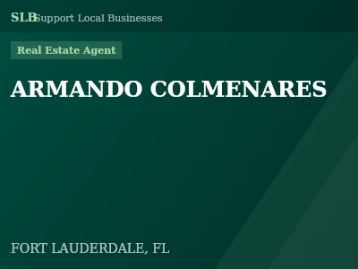 ARMANDO COLMENARES — Real Estate Agent in FORT LAUDERDALE, FL