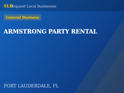 ARMSTRONG PARTY RENTAL — General Business in FORT LAUDERDALE, FL