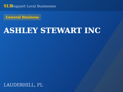 ASHLEY STEWART INC — General Business in LAUDERHILL, FL