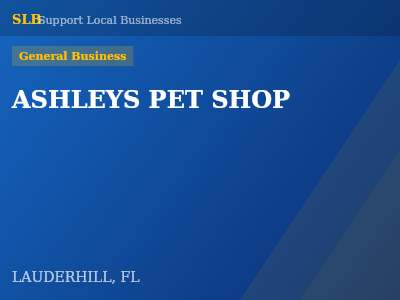 ASHLEYS PET SHOP — General Business in LAUDERHILL, FL