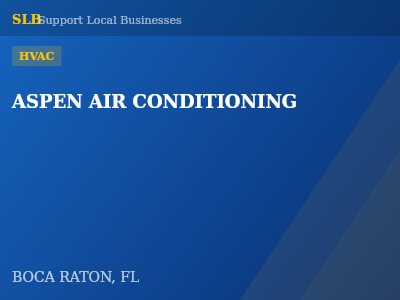 ASPEN AIR CONDITIONING — HVAC in BOCA RATON, FL