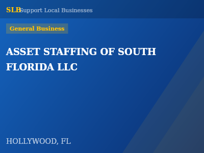 ASSET STAFFING OF SOUTH FLORIDA LLC — General Business in HOLLYWOOD, FL
