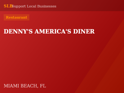 DENNY'S AMERICA'S DINER — Restaurant in MIAMI BEACH, FL