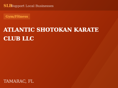 ATLANTIC SHOTOKAN KARATE CLUB LLC — Gym/Fitness in TAMARAC, FL